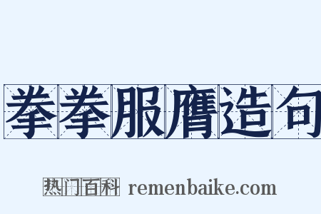 拳拳服膺造句是什么意思的图片